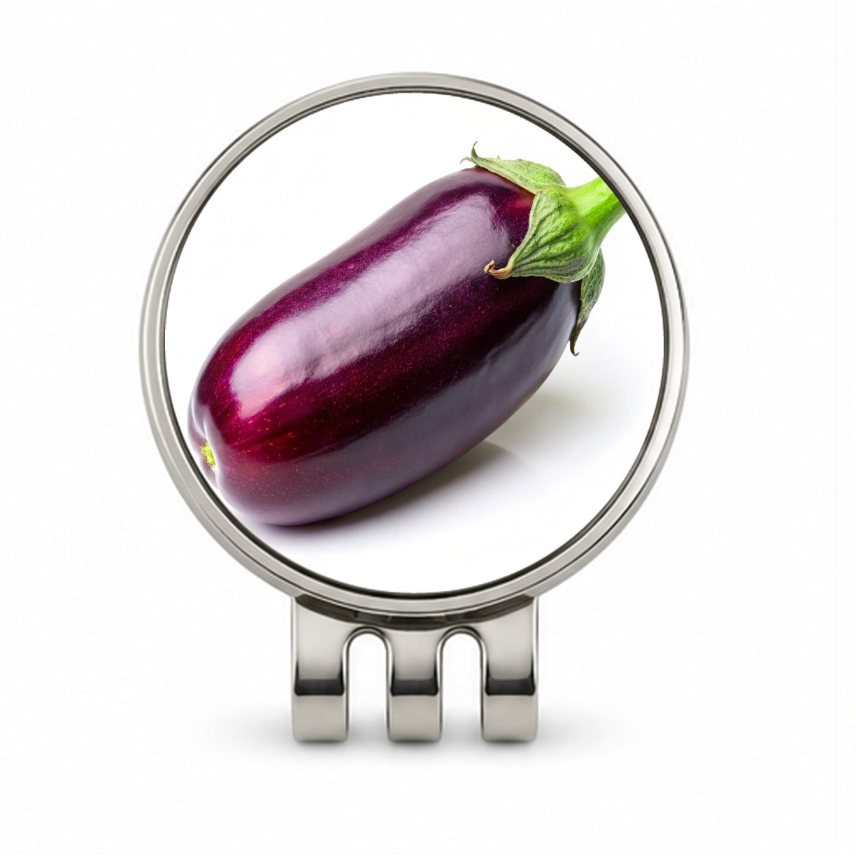 Eggplant Vegetable Photo Golf Hat Clip with Ball Marker