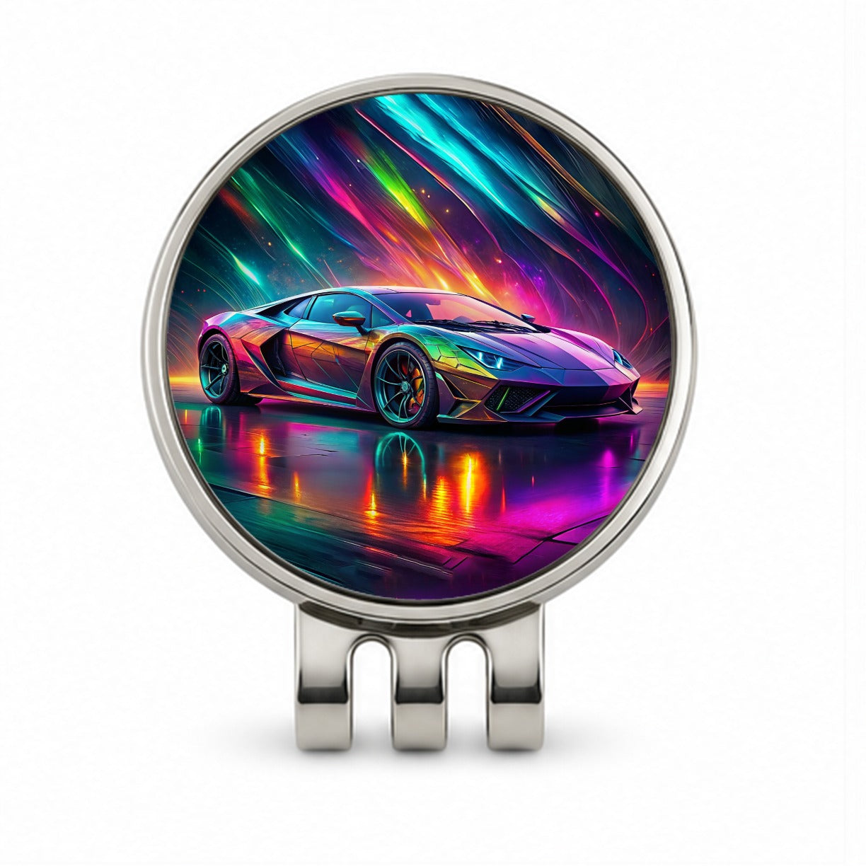 Exotic Super Car Graffiti Style Golf Hat Clip with Ball Marker