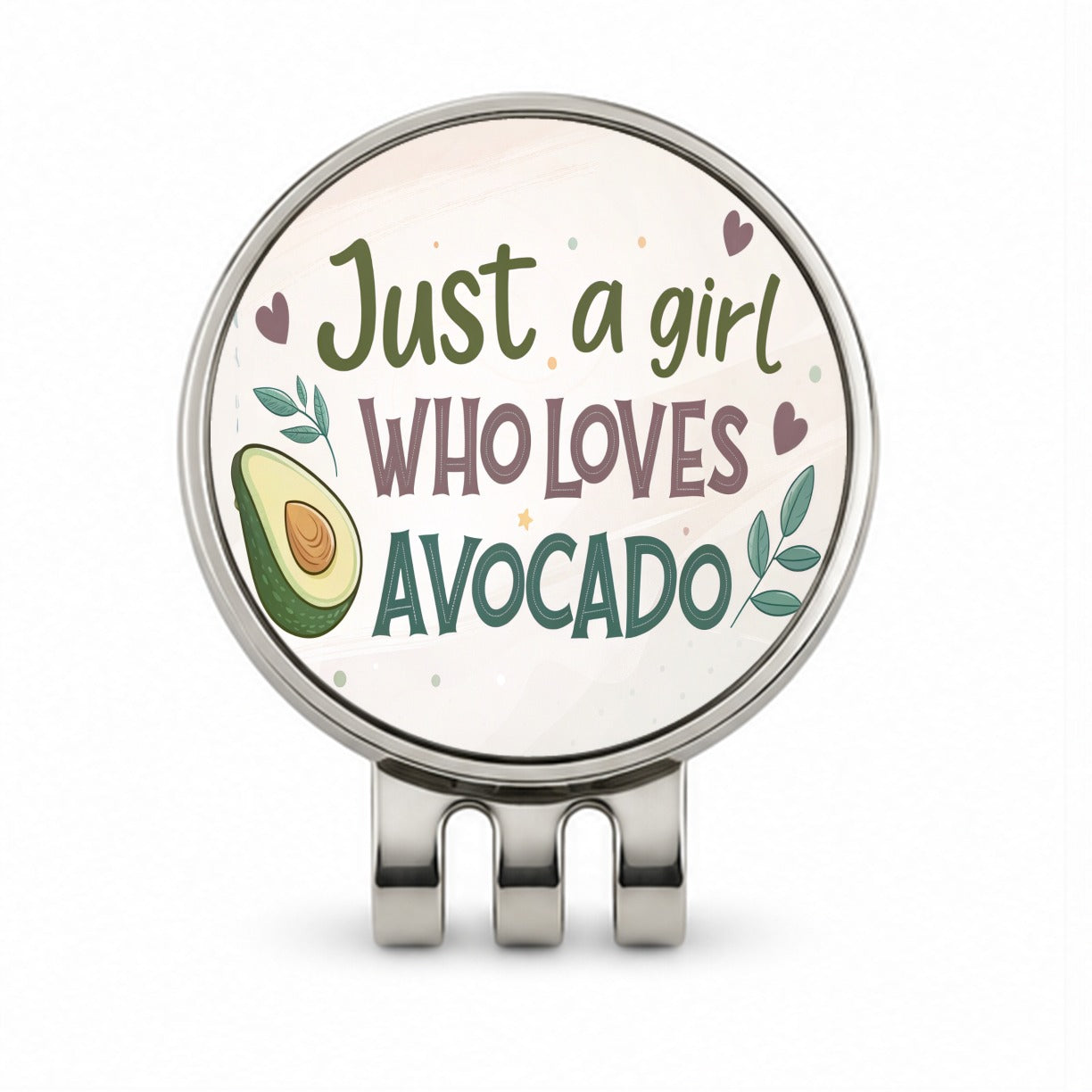 Just A Girl Who Loves Avocado Funny Golf Hat Clip with Ball Marker