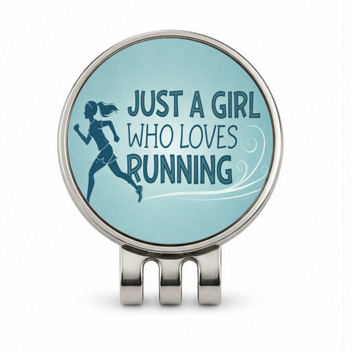 Just A Girl Who Loves Running Golf Hat Clip with Ball Marker