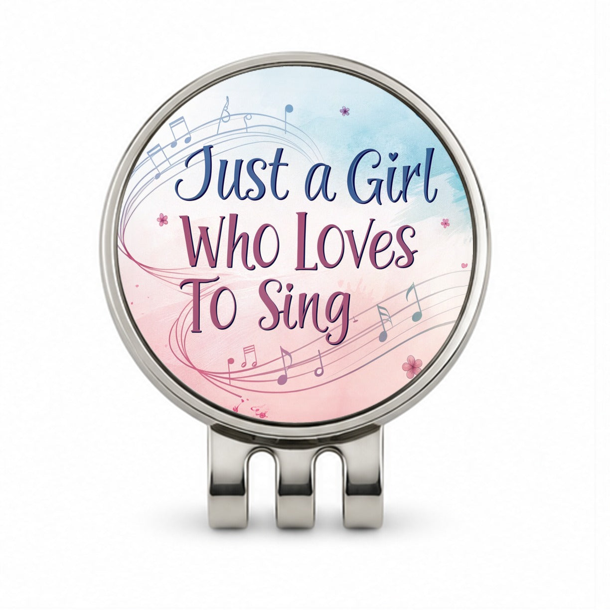 Just A Girl Who Loves To Sing Fun Golf Hat Clip with Ball Marker