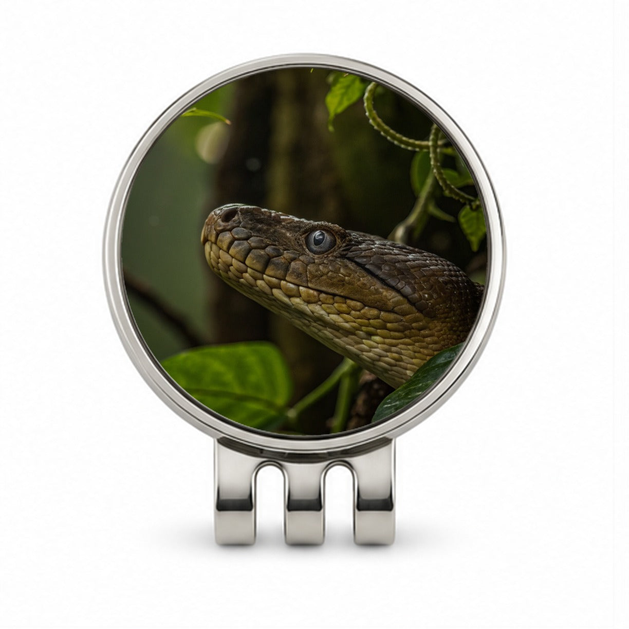 Anaconda Snake Close Up Golf Hat Clip with Ball Marker