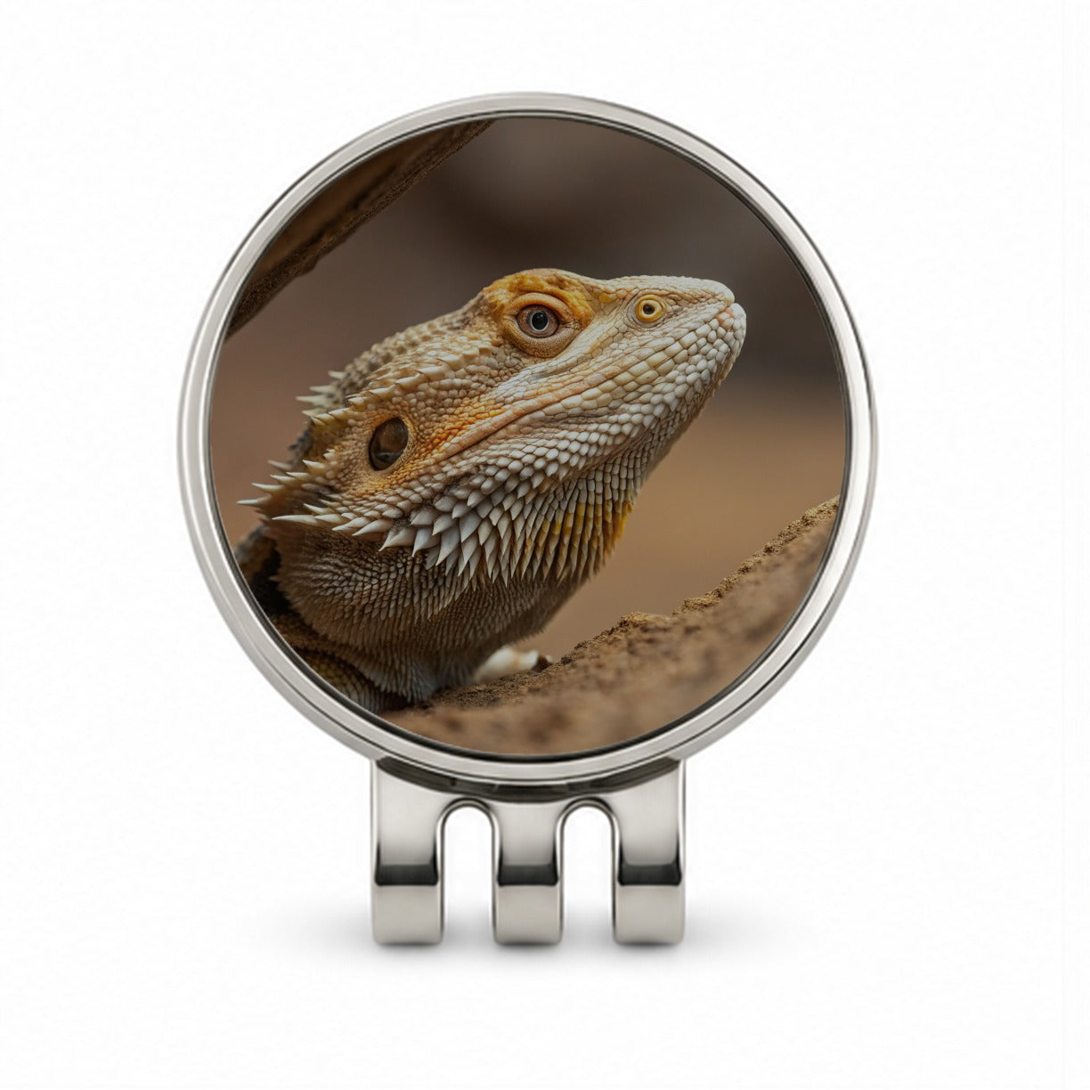 Bearded Dragon Lizard Wildlife Golf Hat Clip with Ball Marker