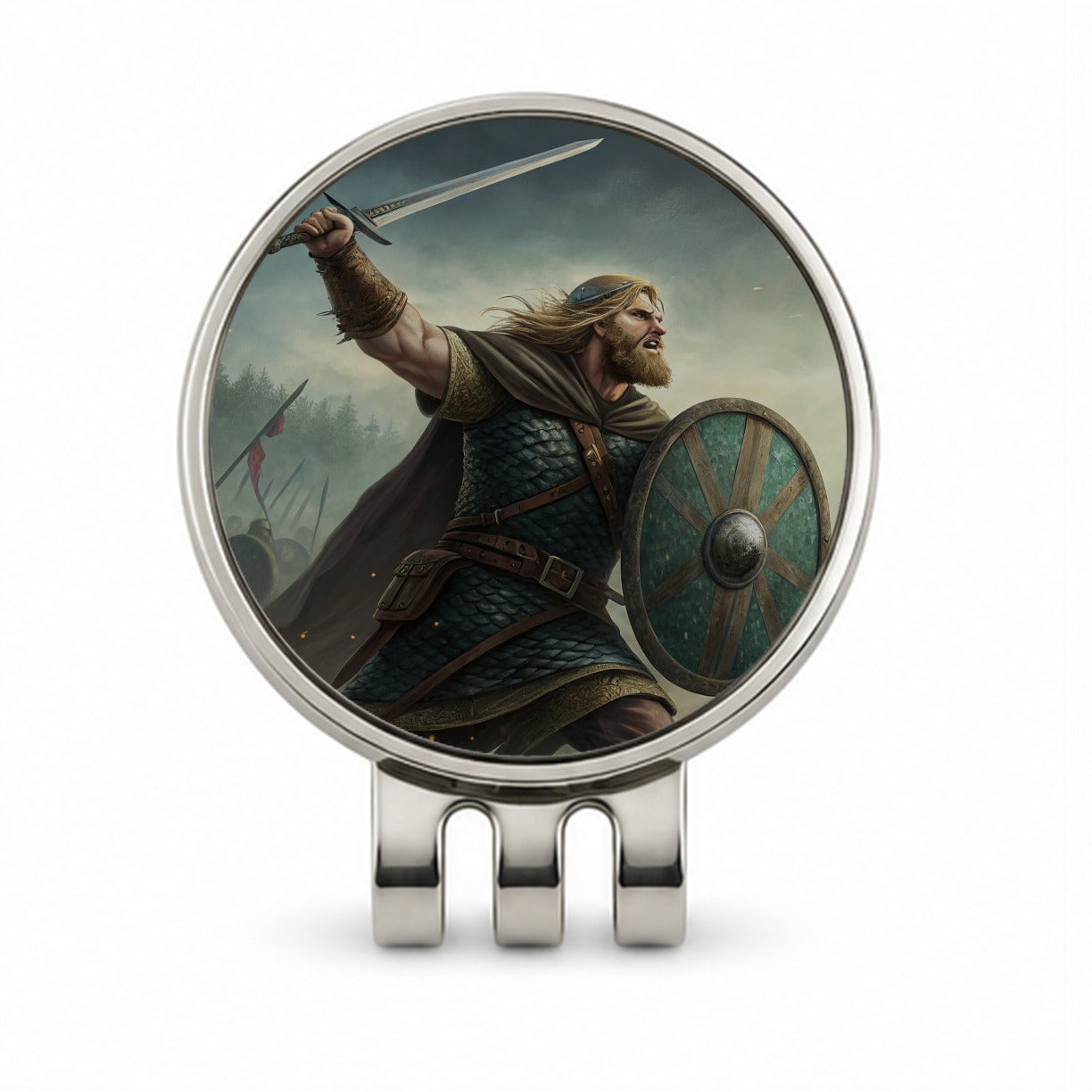 Beowulf Viking Legend Golf Hat Clip with Ball Marker