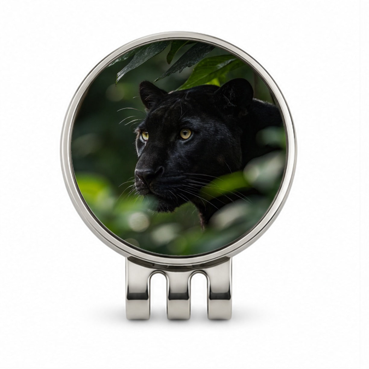 Black Panther Jungle Wildlife Golf Hat Clip with Ball Marker