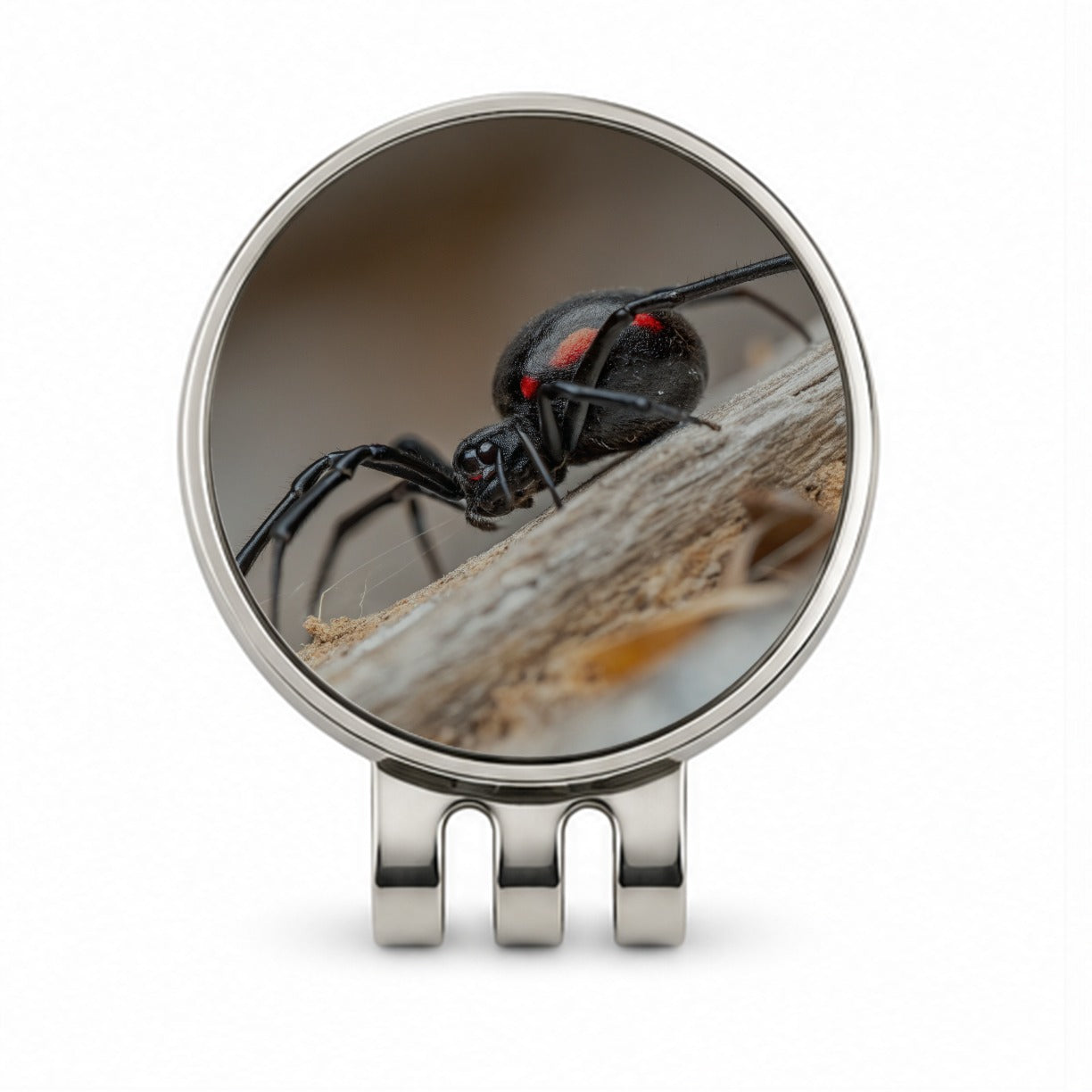 Black Widow Spider Arachnid Golf Hat Clip with Ball Marker
