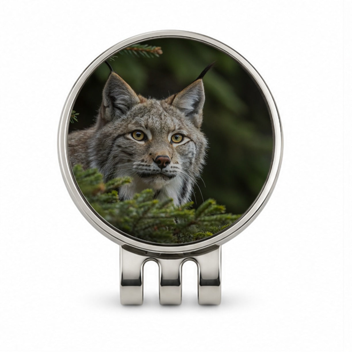 Canada Lynx Wildlife Nature Golf Hat Clip with Ball Marker