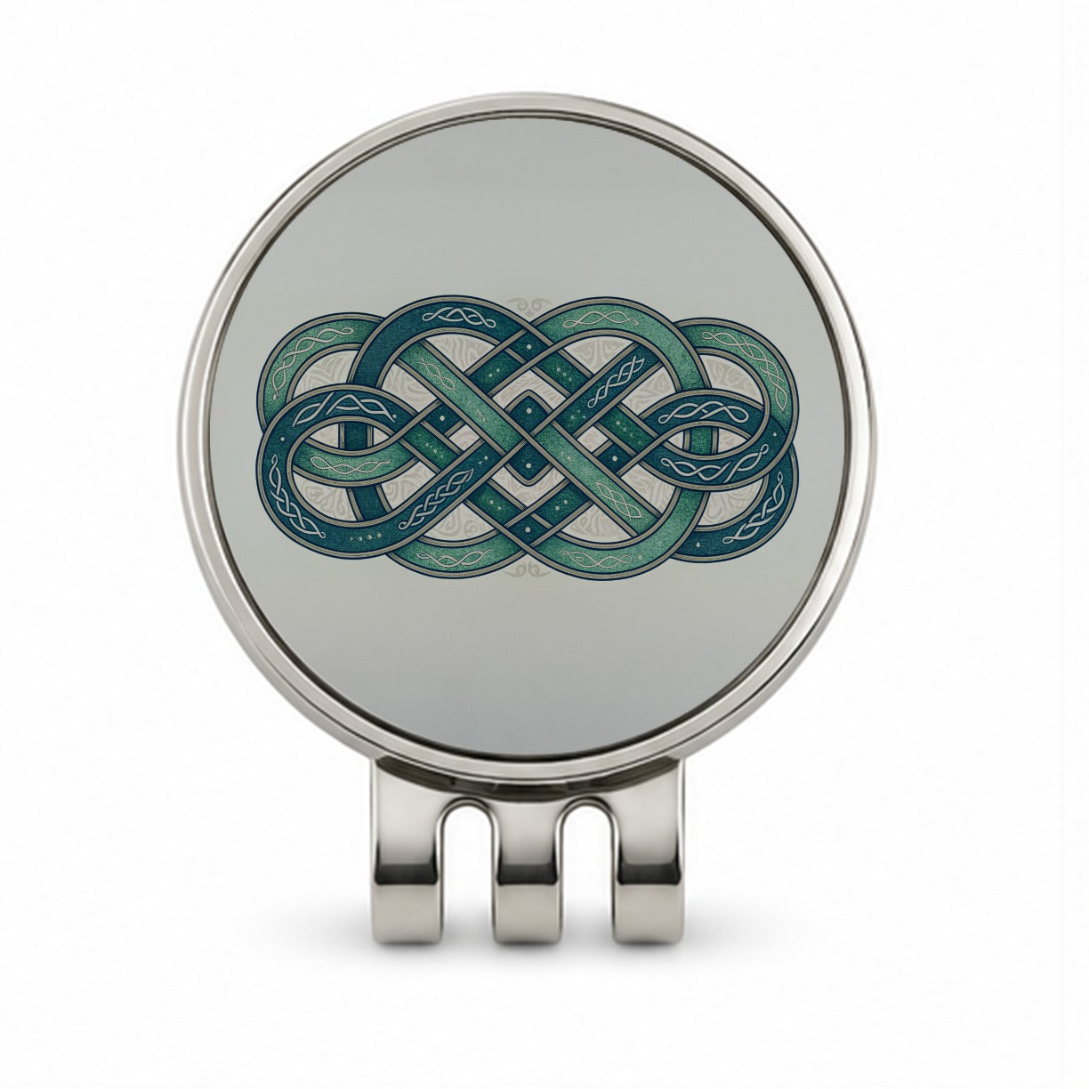 Irish Celtic Intricate Knot Golf Hat Clip with Ball Marker