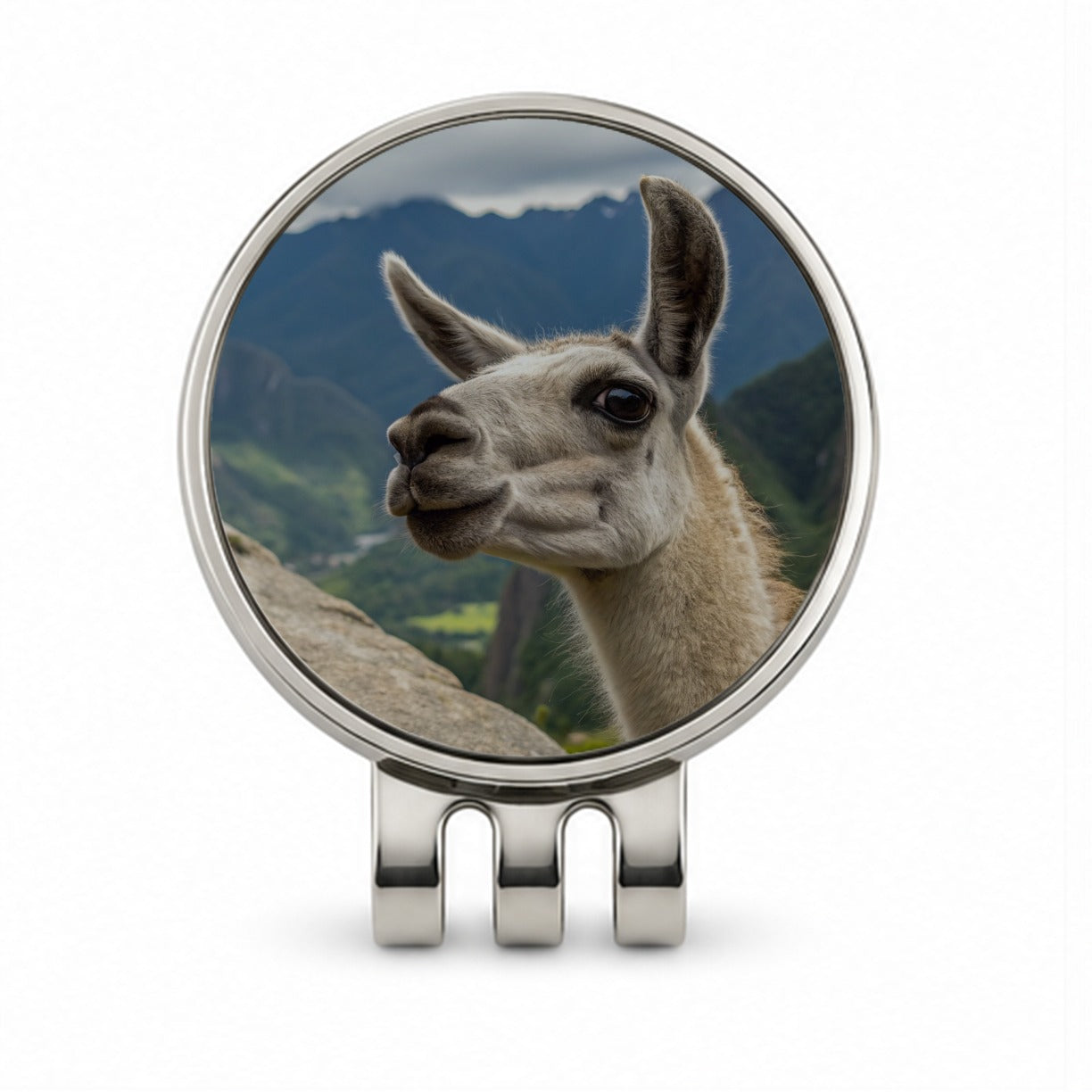 Llama Highlands Golf Hat Clip with Ball Marker
