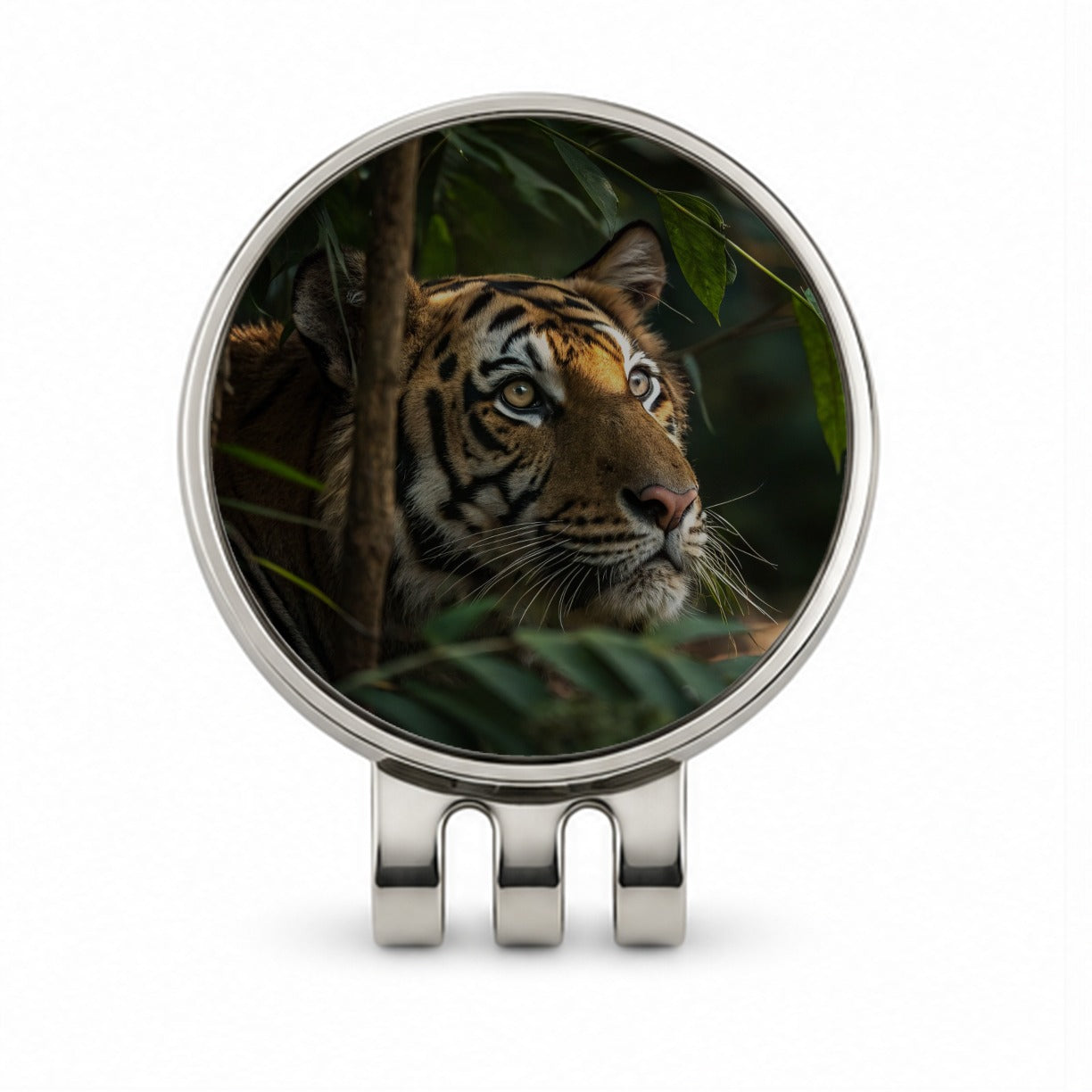 Wild Tiger Forest Jungle Golf Hat Clip with Ball Marker