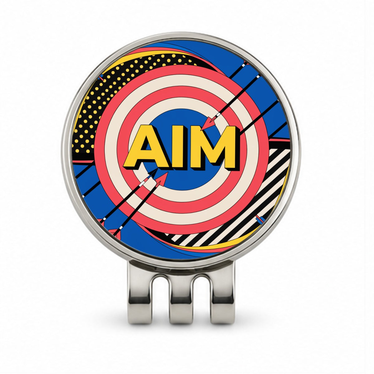 Archery Bow Arrow Target Golf Hat Clip with Ball Marker