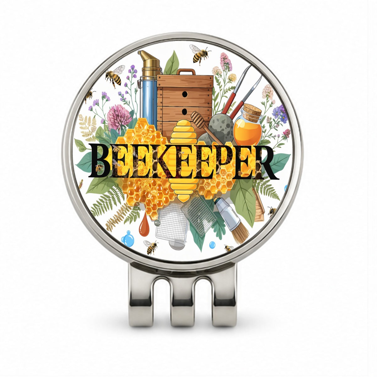 Beekeeper Golf Hat Clip with Ball Marker