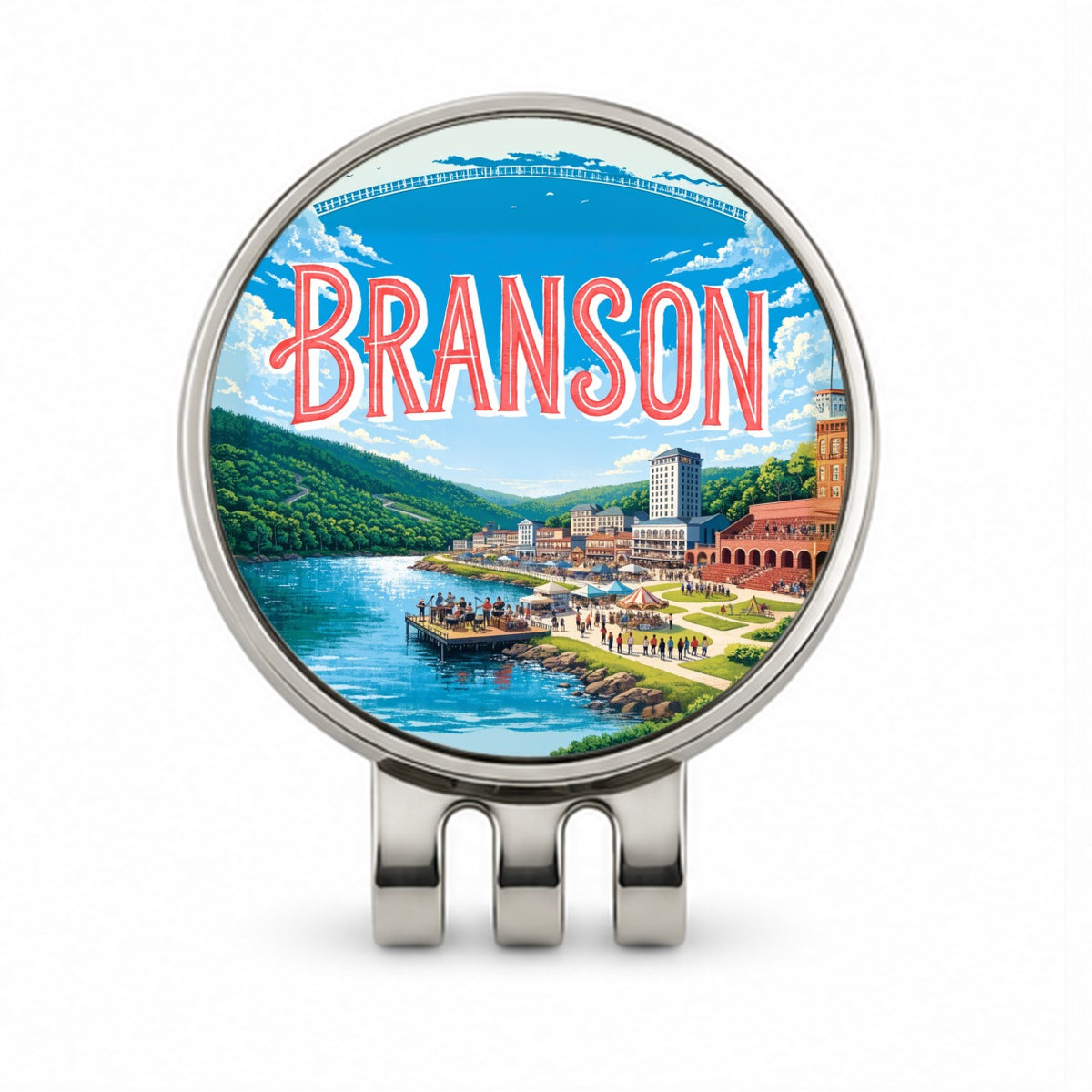 Branson Missouri Travel Golf Hat Clip with Ball Marker