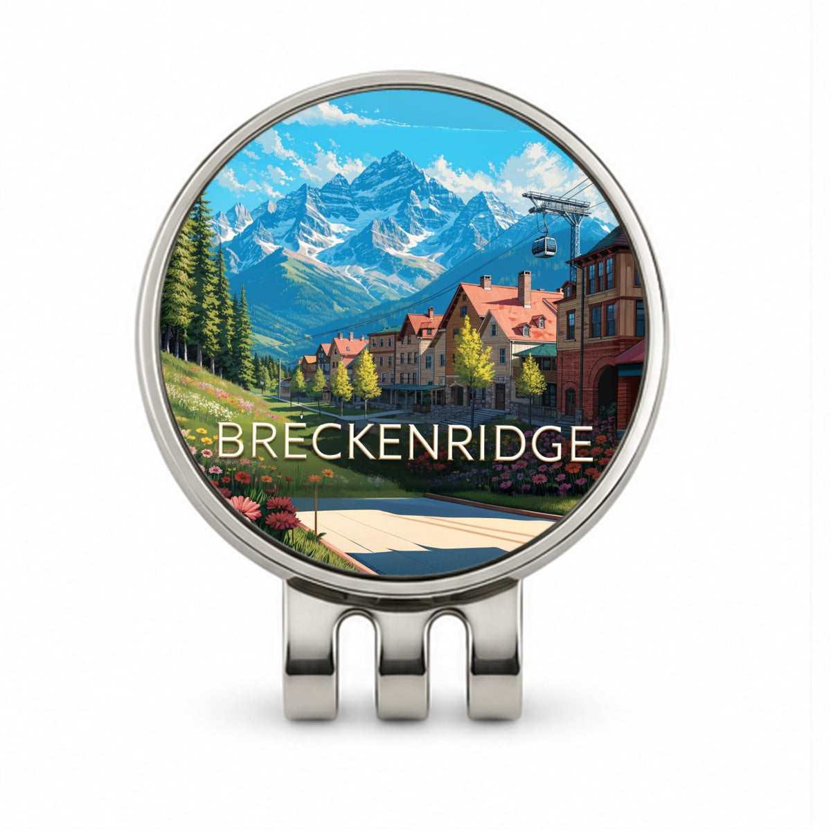 Breckenridge Colorado Travel Golf Hat Clip with Ball Marker