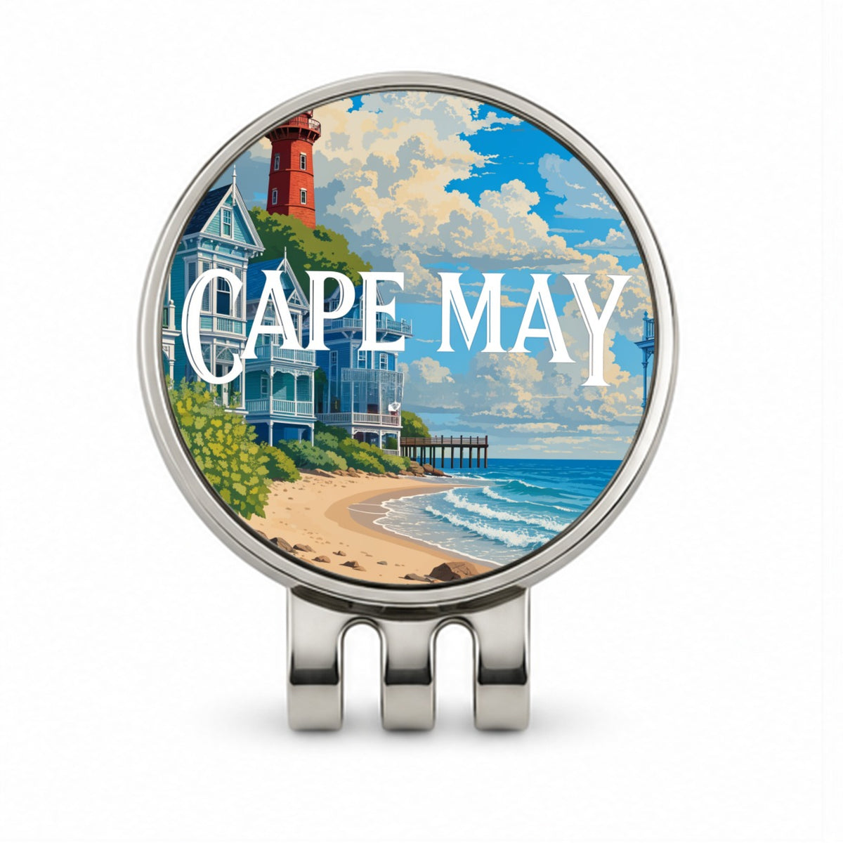 Cape May New Jersey Travel Golf Hat Clip with Ball Marker