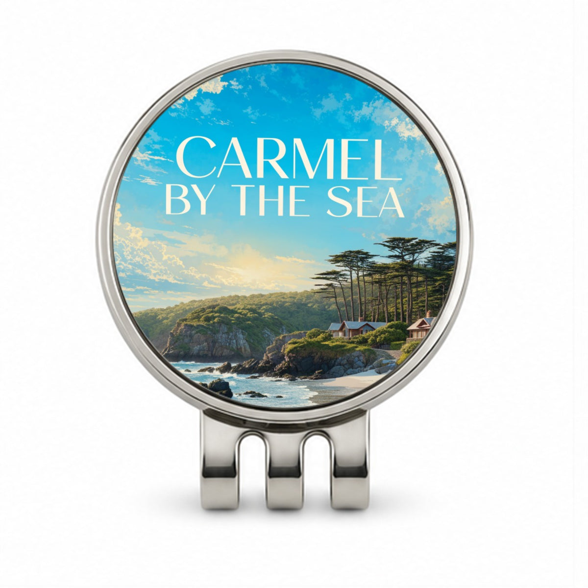 Carmel by the Sea California Travel Golf Hat Clip with Ball Marker