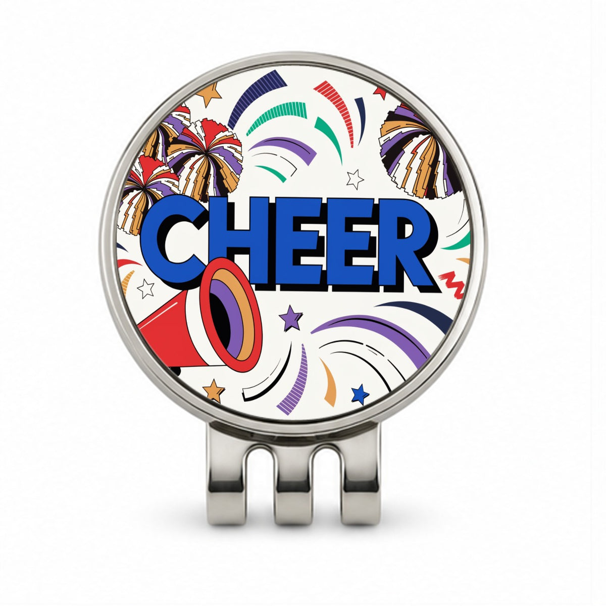 Cheer Cheerleader Colorful Golf Hat Clip with Ball Marker