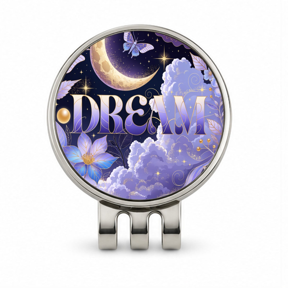Dream Moon Sky Dreamer Golf Hat Clip with Ball Marker