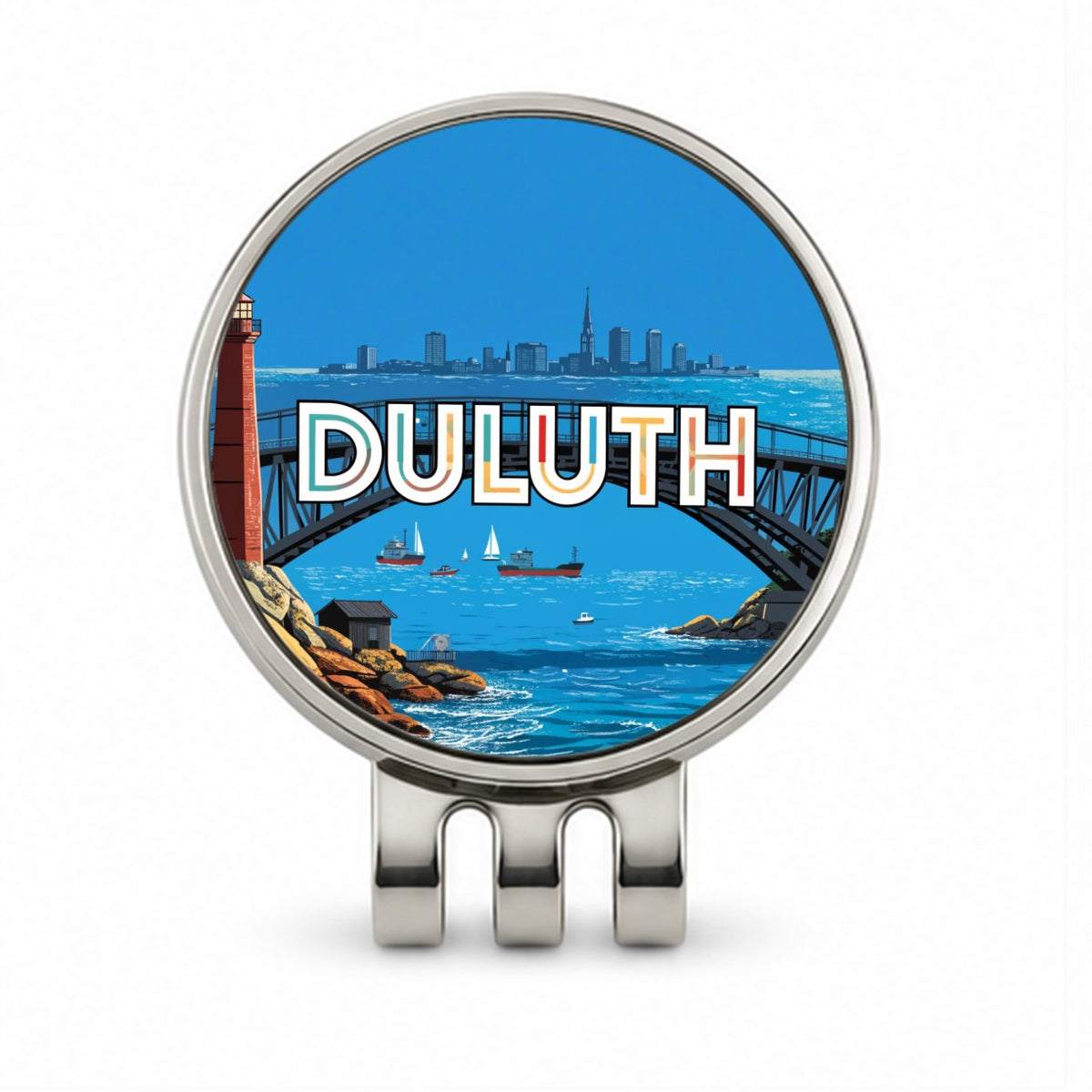 Duluth Minnesota Travel Golf Hat Clip with Ball Marker