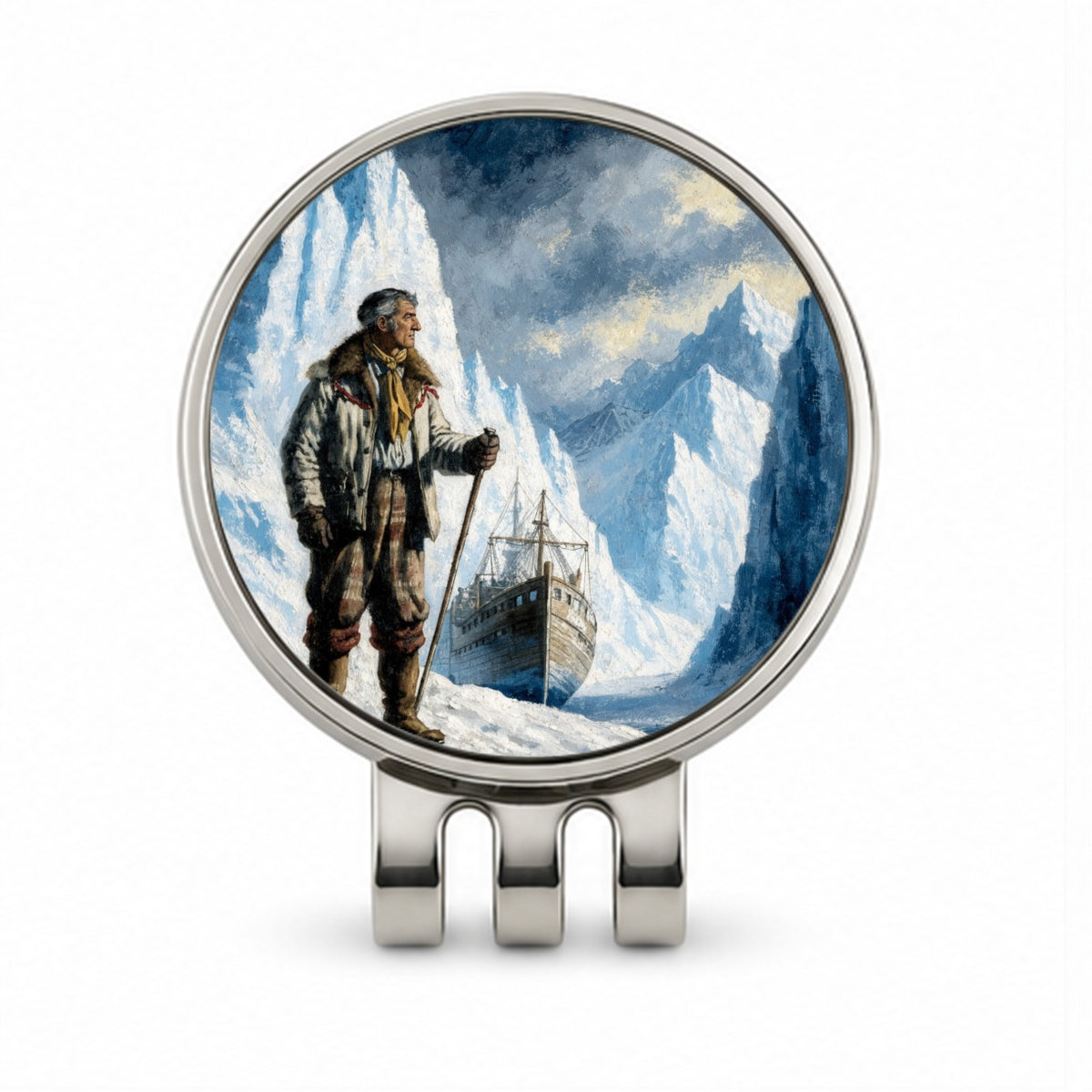 Ernest Shackleton Explorer Golf Hat Clip with Ball Marker