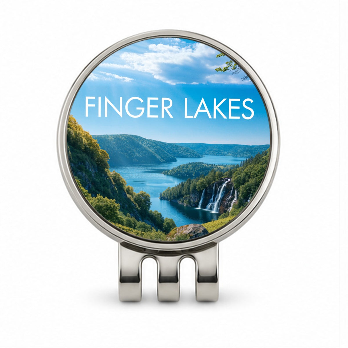 Finger Lakes New York Travel Golf Hat Clip with Ball Marker