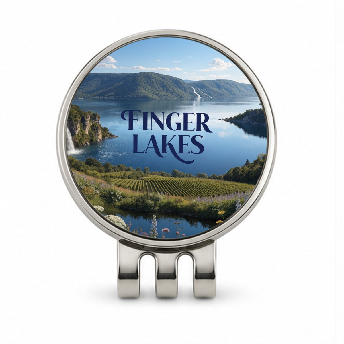 Finger Lakes Travel Golf Hat Clip with Ball Marker