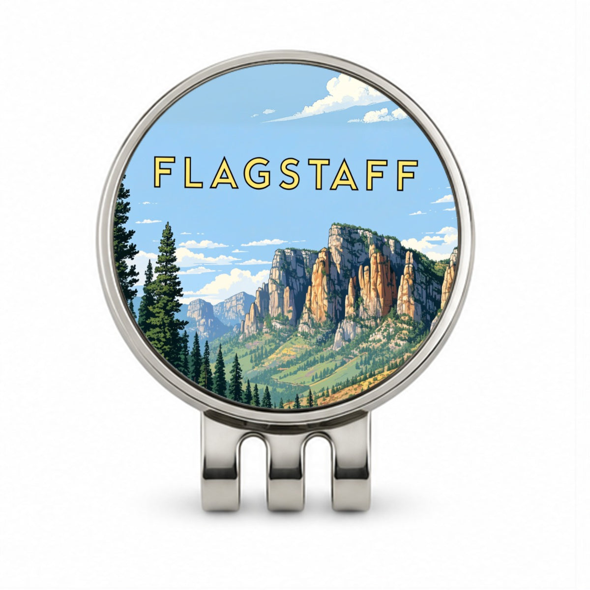 Flagstaff Arizona Travel Golf Hat Clip with Ball Marker