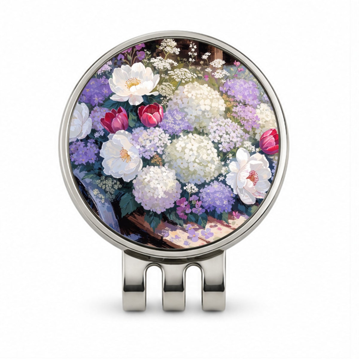 Flower Shop Garden Cart Golf Hat Clip with Ball Marker