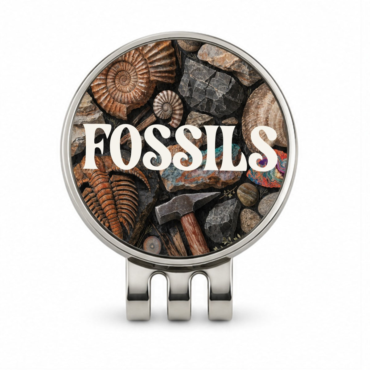 Fossils Enthusiast Geology Golf Hat Clip with Ball Marker