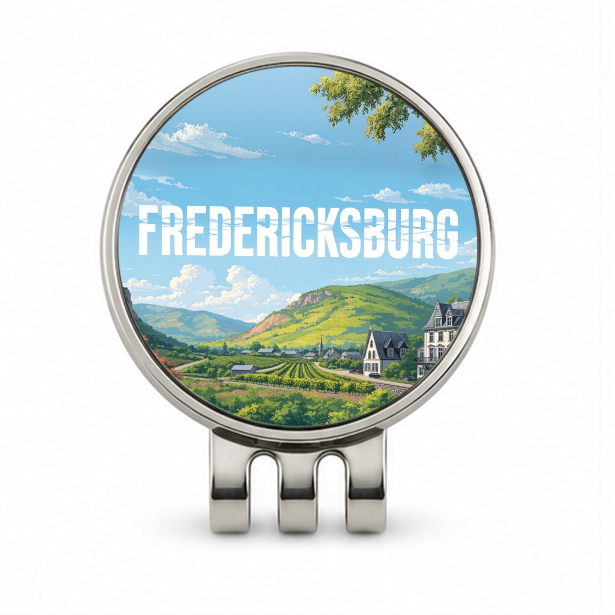 Fredericksburg Texas Travel Golf Hat Clip with Ball Marker