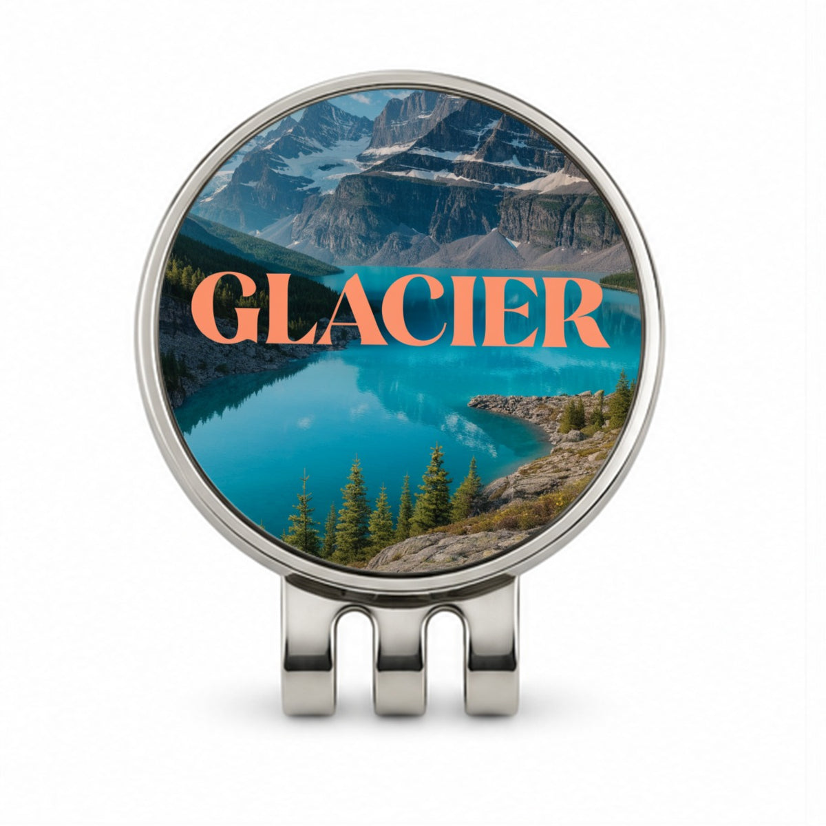 Glacier Montana Travel Golf Hat Clip with Ball Marker