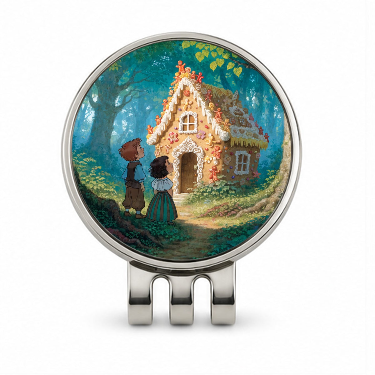 Hansel Gretel Gingerbread Cottage Golf Hat Clip with Ball Marker