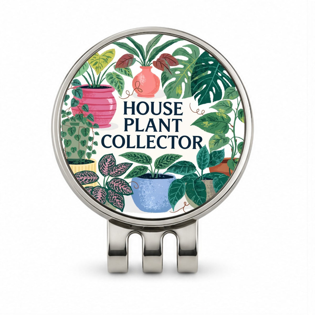 House Plant Collector Golf Hat Clip with Ball Marker