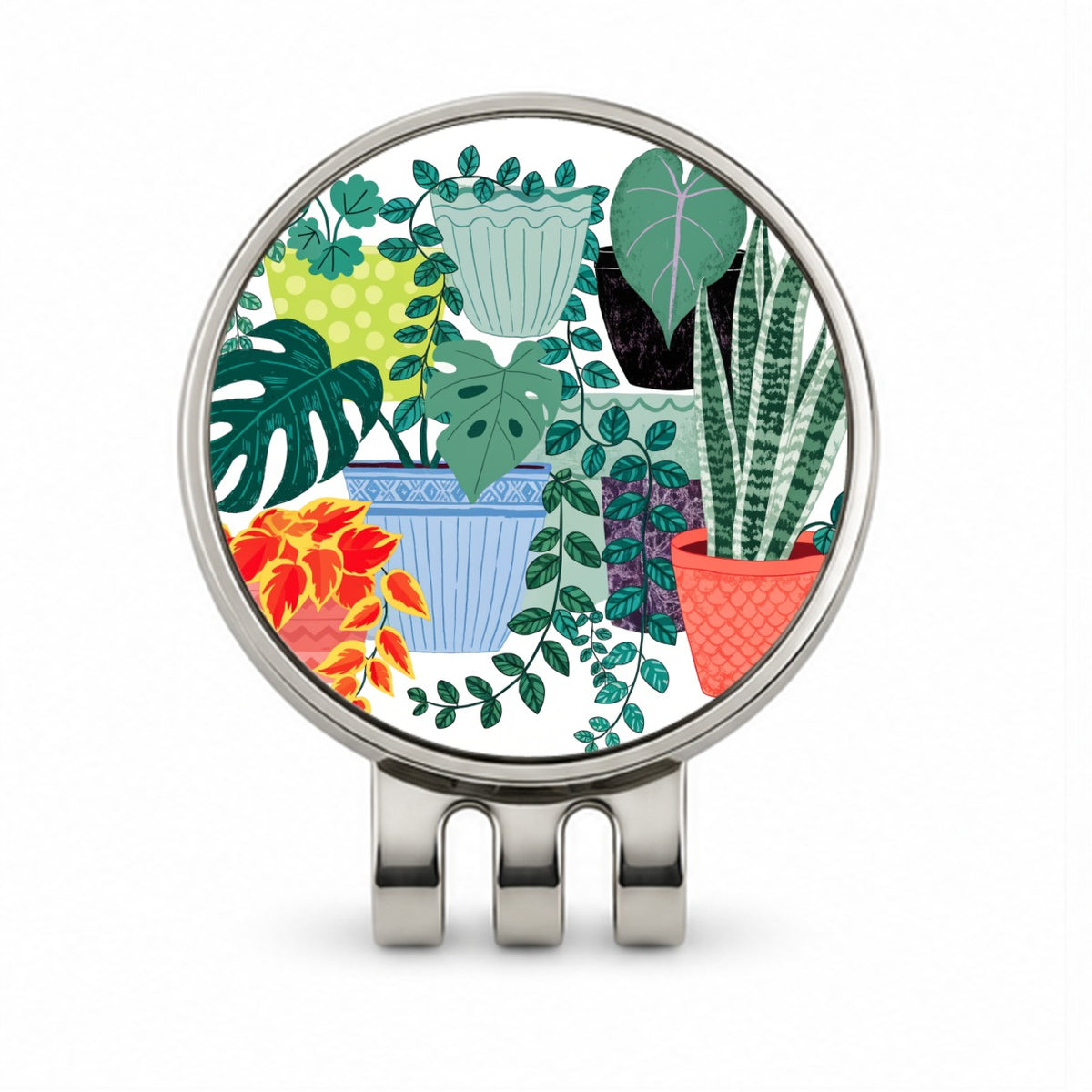 Houseplant Plant Lover Golf Hat Clip with Ball Marker