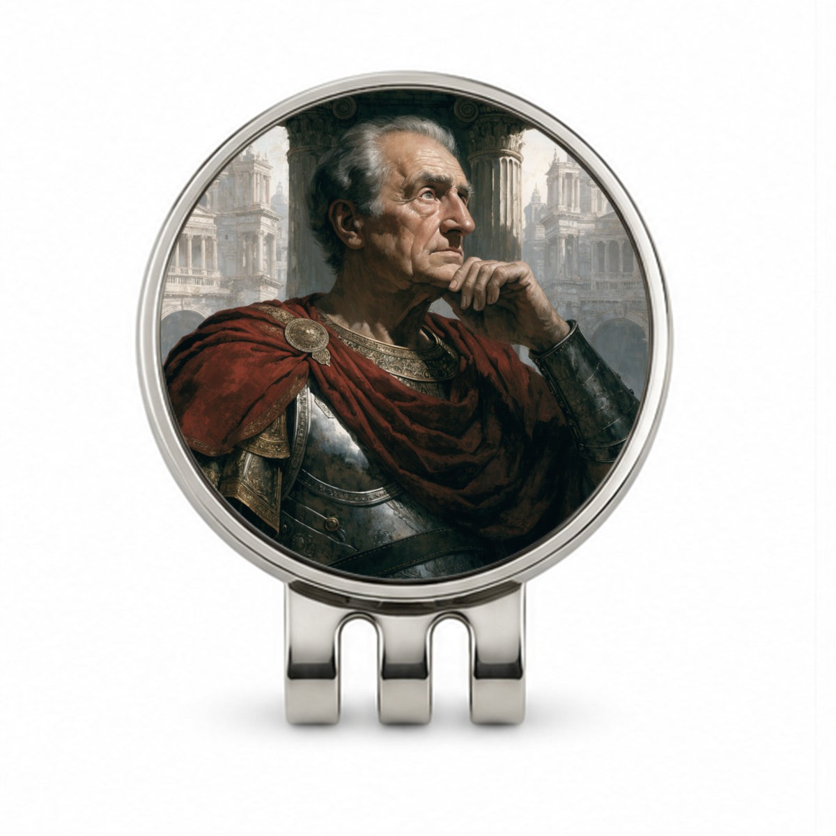 Marcus Aurelius Roman Emperor Golf Hat Clip with Ball Marker