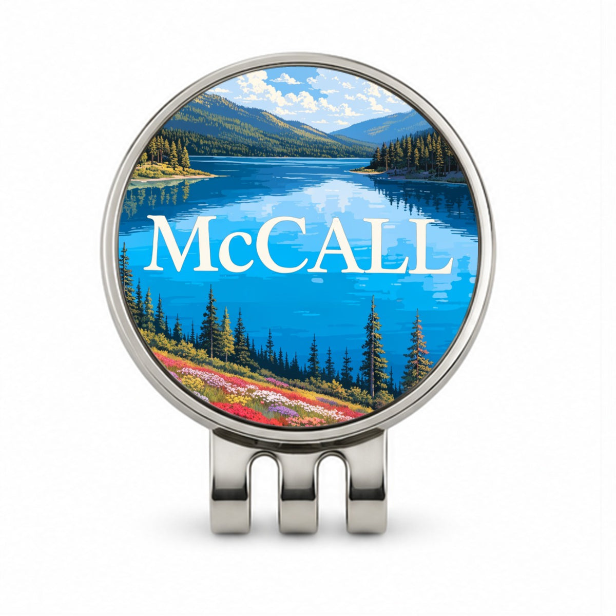 McCall Idaho Travel Golf Hat Clip with Ball Marker