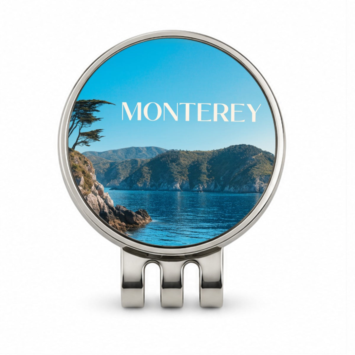 Monterey California Travel Golf Hat Clip with Ball Marker