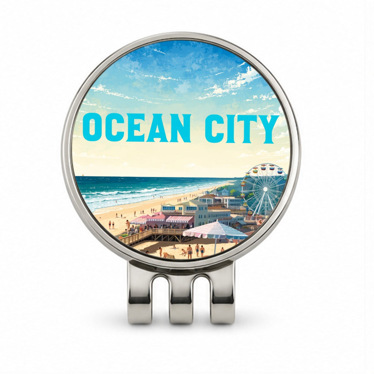 Ocean City Maryland Travel Golf Hat Clip with Ball Marker