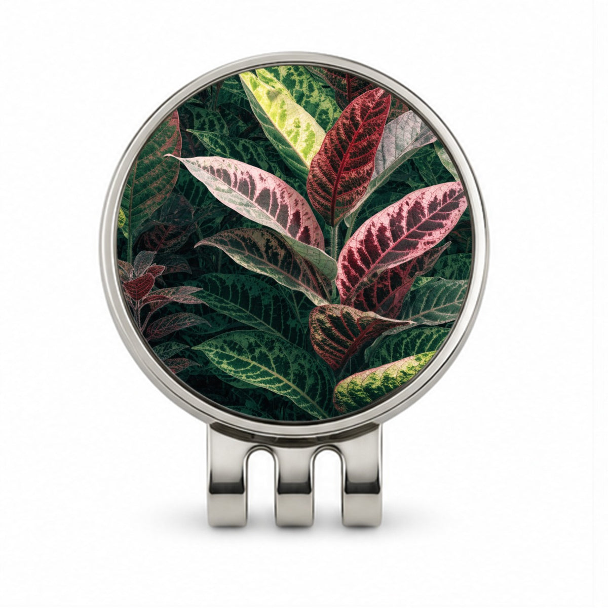 Prayer Plant Colorful Leaves Golf Hat Clip with Ball Marker
