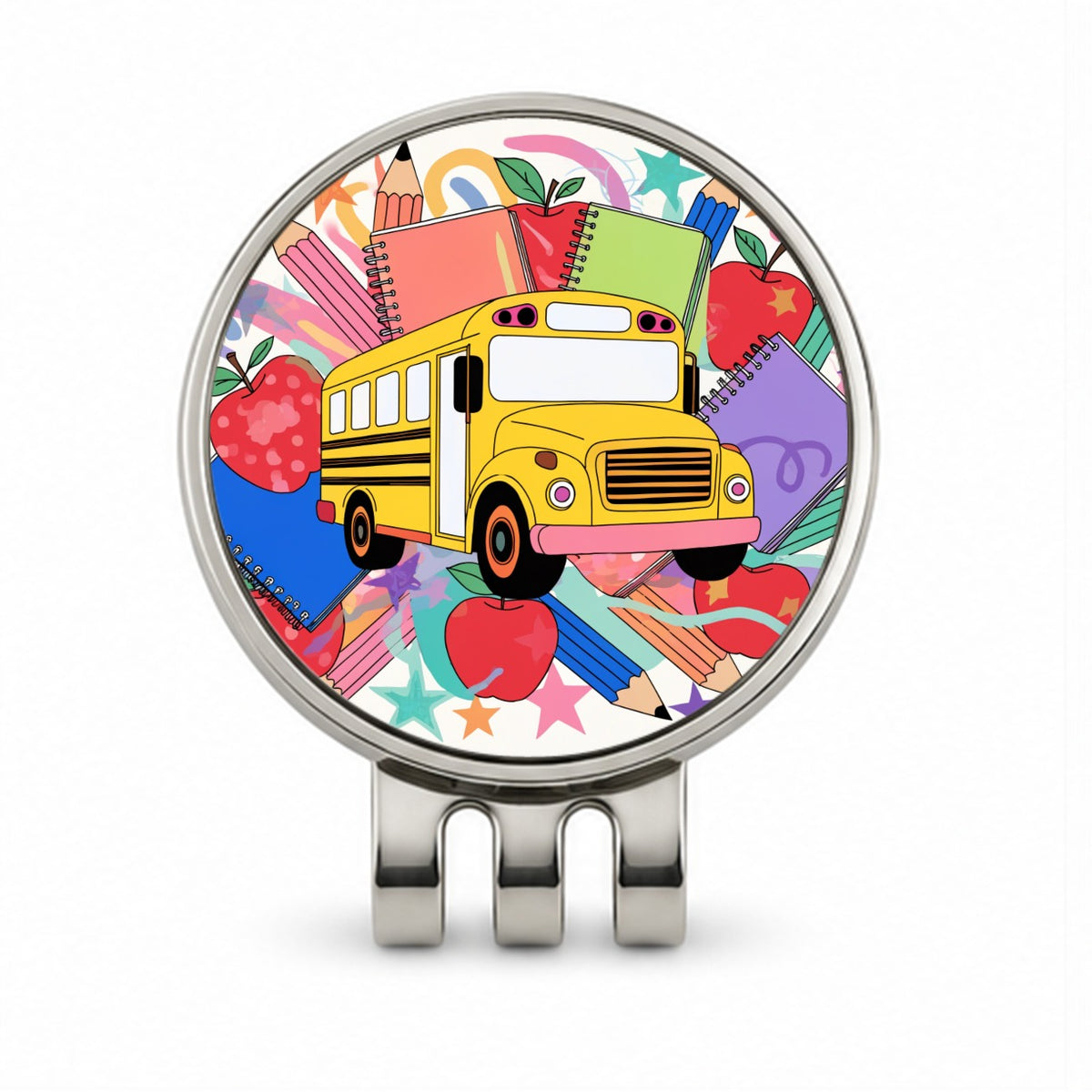 School Bus Driver Teacher Principle Golf Hat Clip with Ball Marker