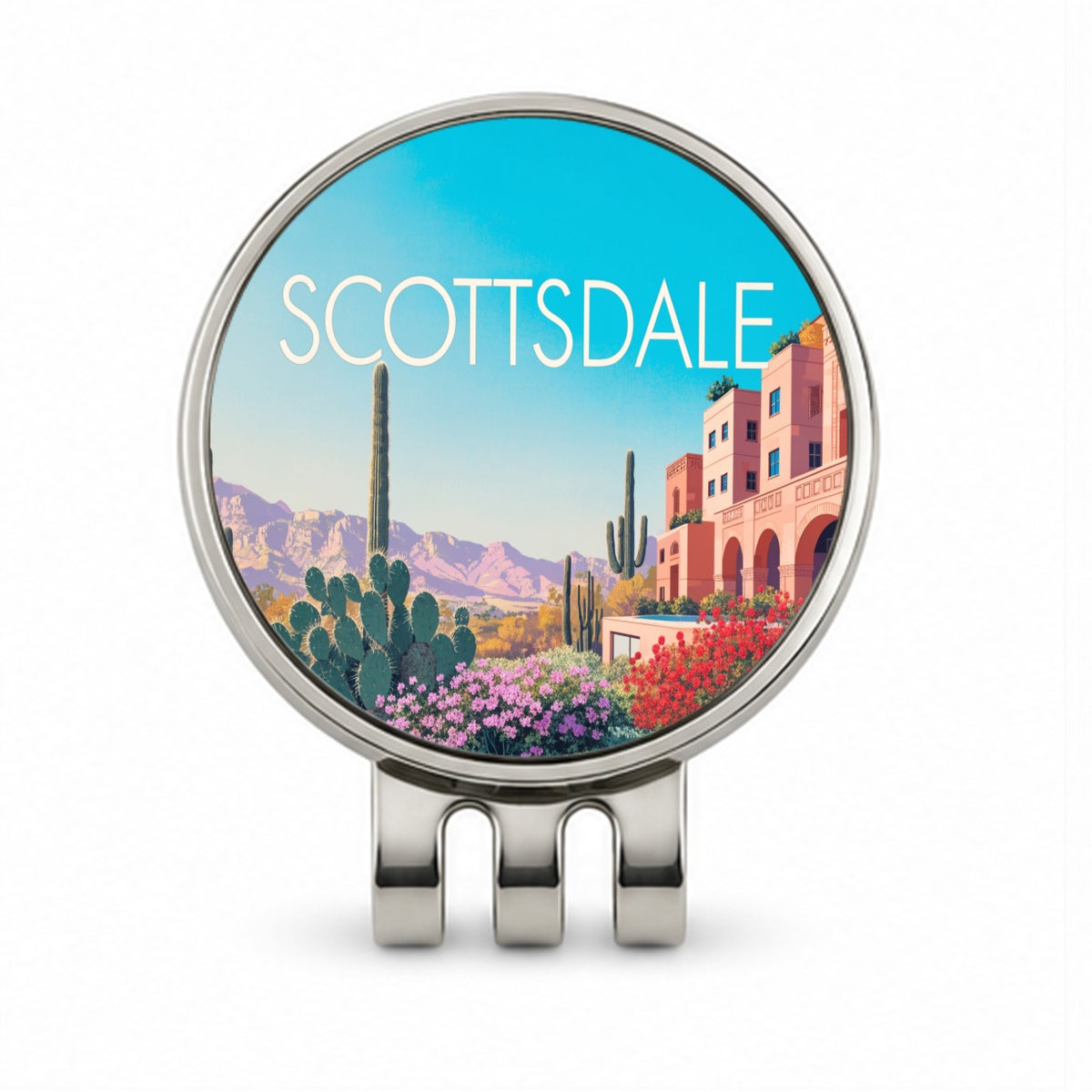 Scottsdale Arizona Travel Golf Hat Clip with Ball Marker
