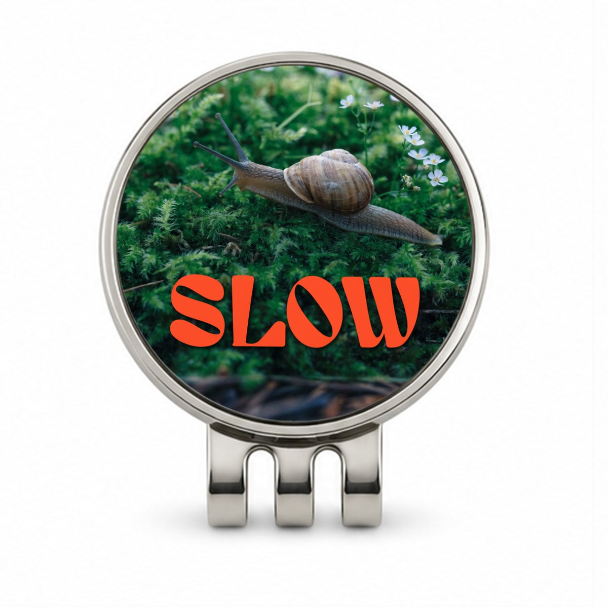 Slow Snail Funny Golf Hat Clip with Ball Marker