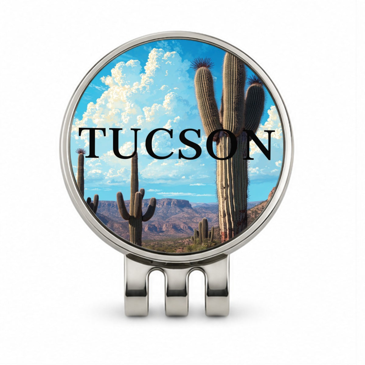 Tucson Arizona Travel Golf Hat Clip with Ball Marker