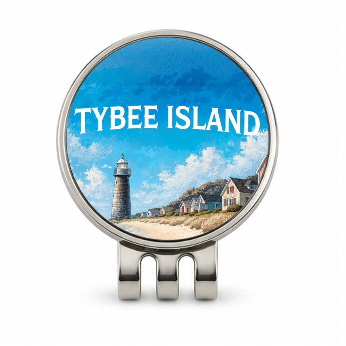 Tybee Island Georgia Travel Golf Hat Clip with Ball Marker
