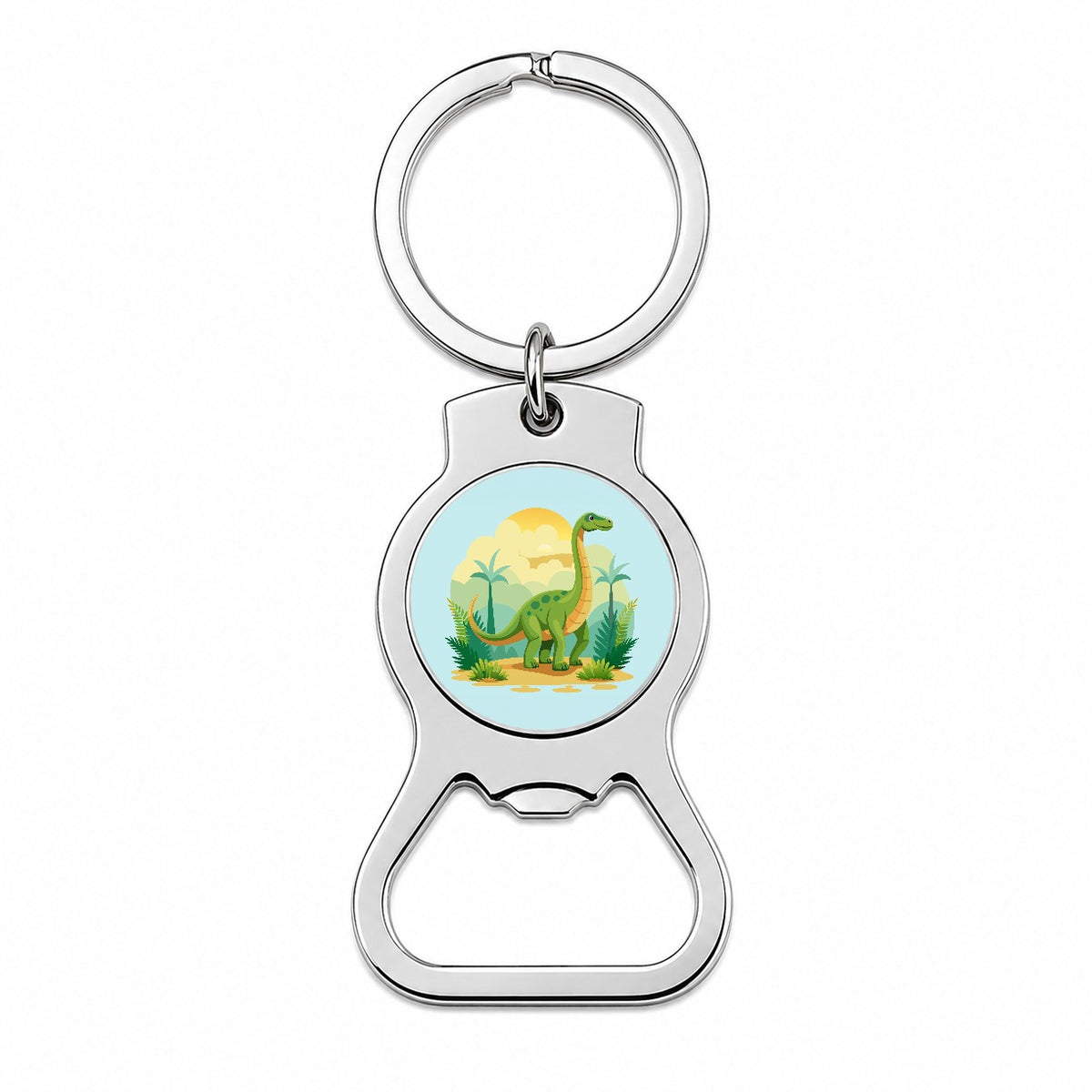 Apatosaurus Dinosaur Bottle Opener Keychain
