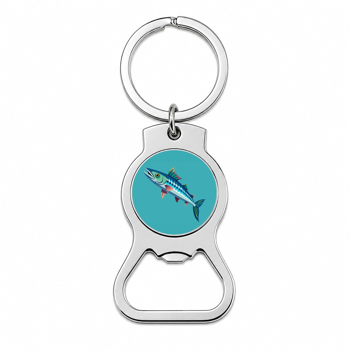 Barracuda Fish Bottle Opener Keychain