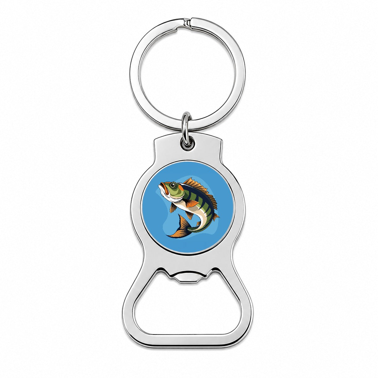 Bass Fish Fishing Bottle Opener Keychain
