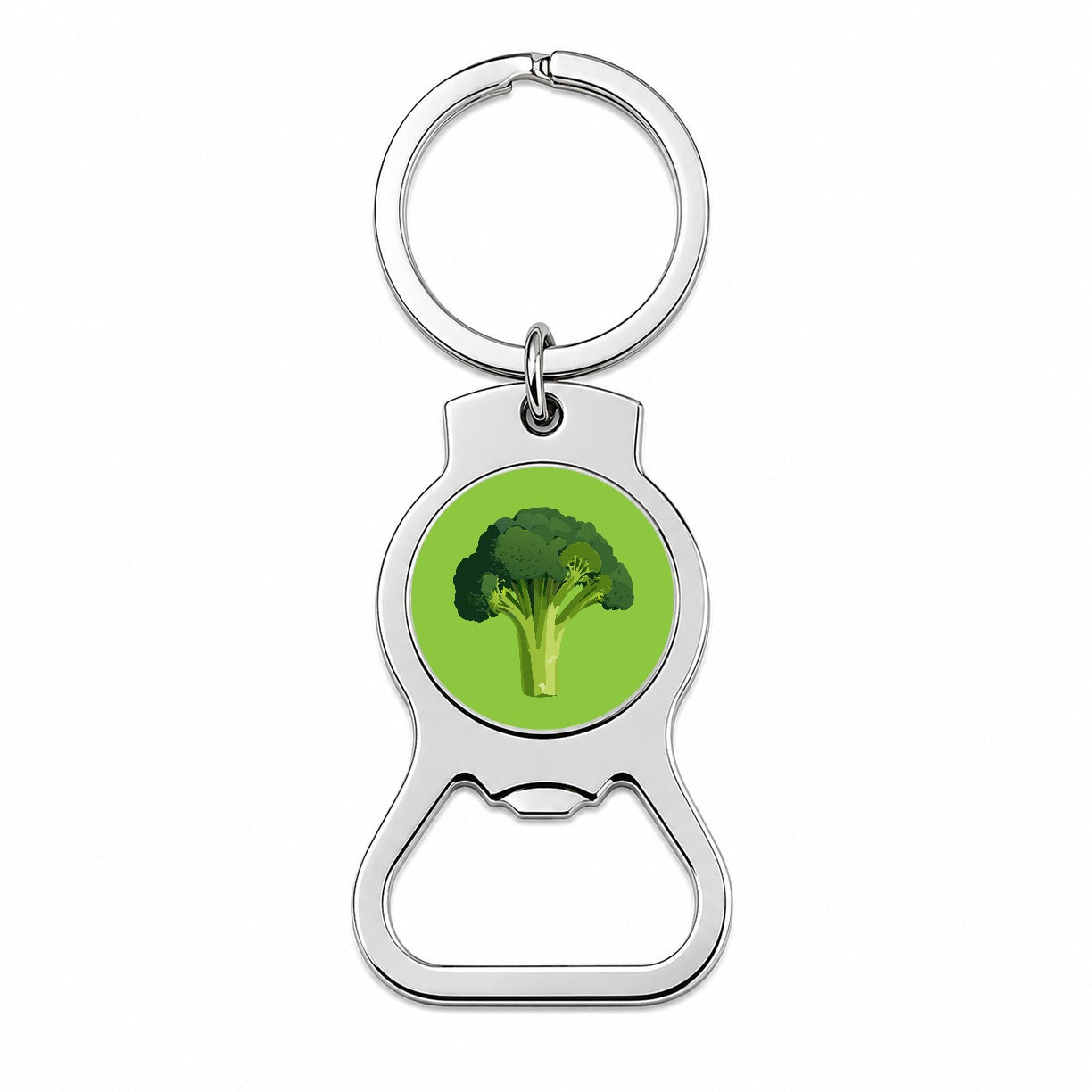 Broccoli Vegetable Vegan Vegetarian Bottle Opener Keychain