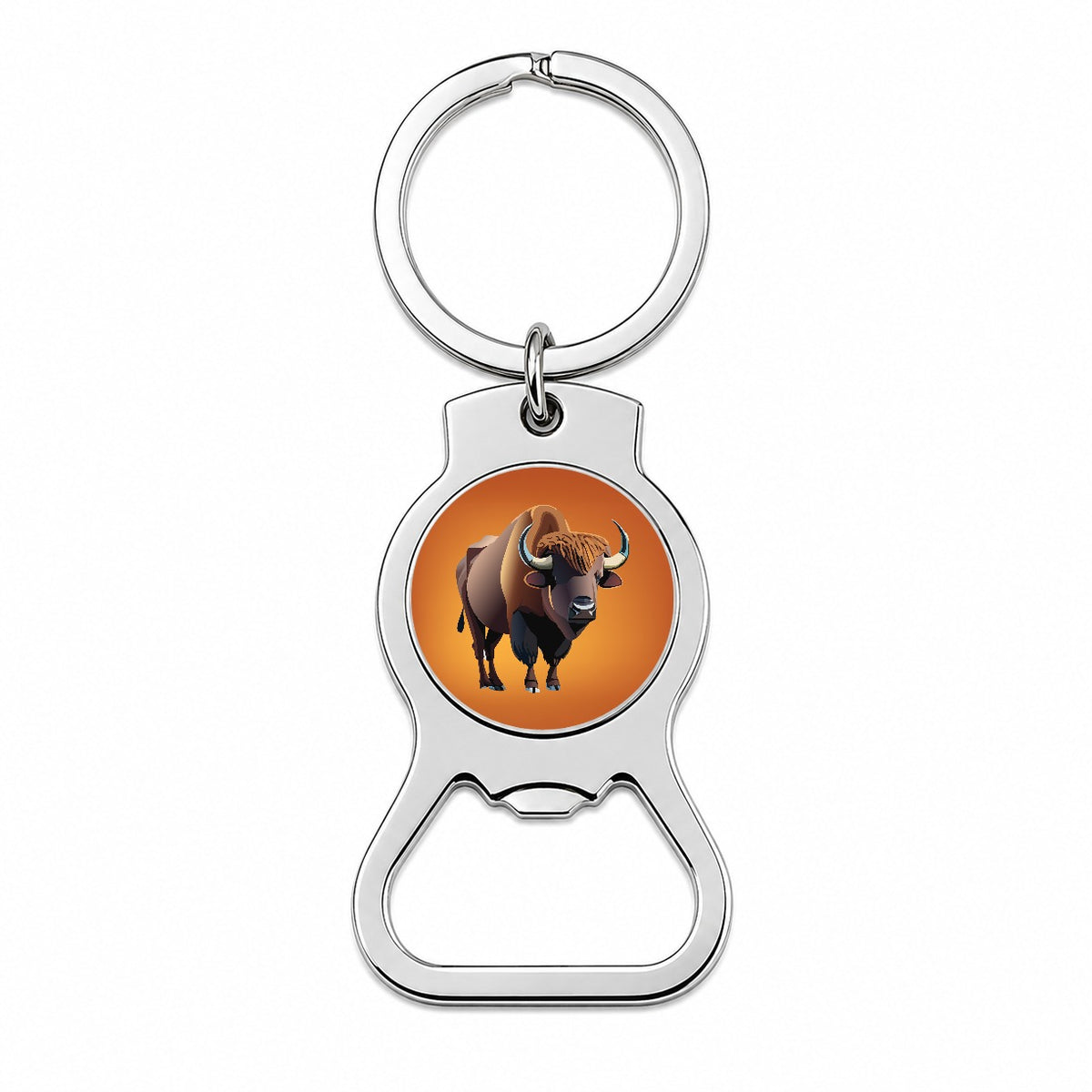 Buffalo Standing Bottle Opener Keychain