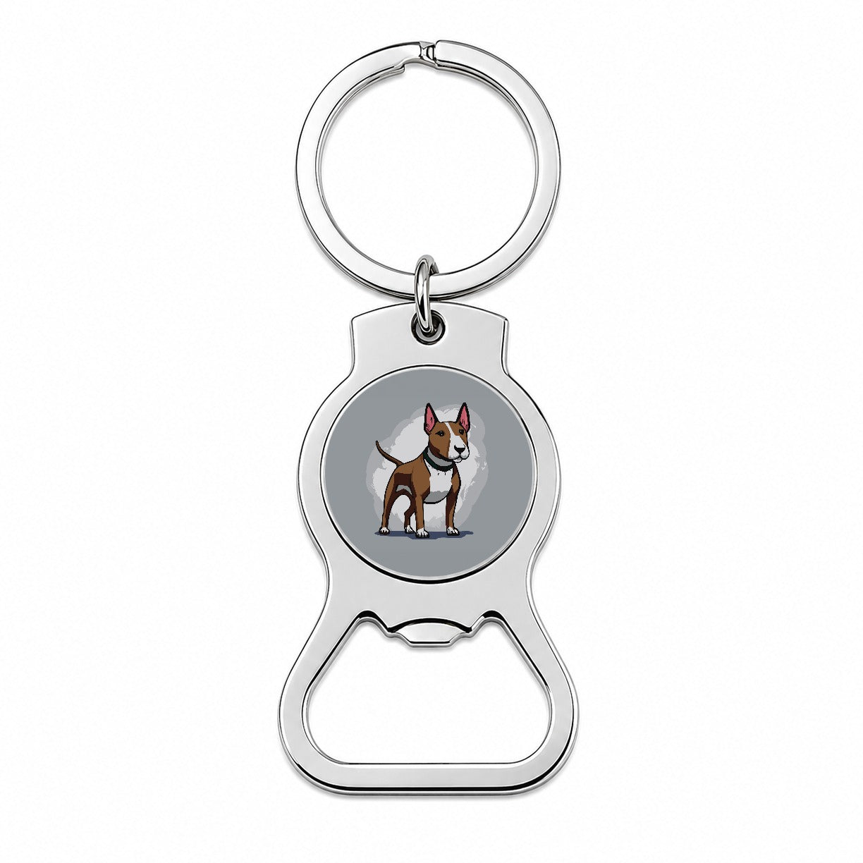 Bull Terrier Dog Standing Bottle Opener Keychain